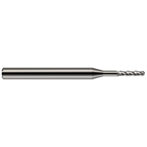 Miniature End Mill - 4 Flute - Ball, 0.0750